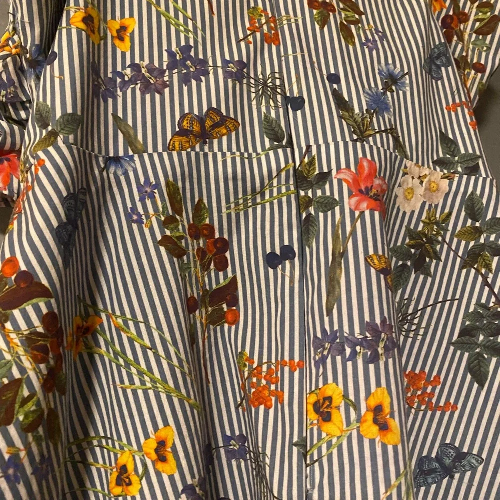Bailey 44 Navy and Floral Striped Tie-Front Dress spring summer sundress - Picture 5 of 5